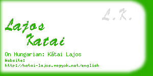 lajos katai business card